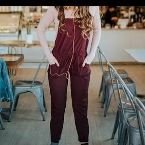 Burgundy Albion Fit jumpsuit